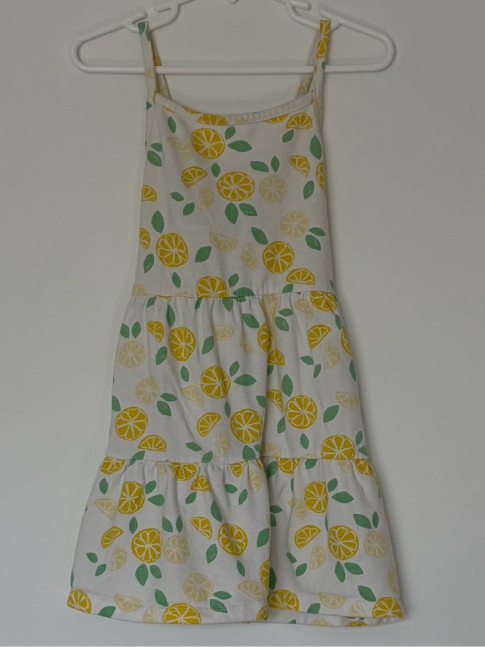 Cat & Jack White Sundress with Yellow Lemon Print